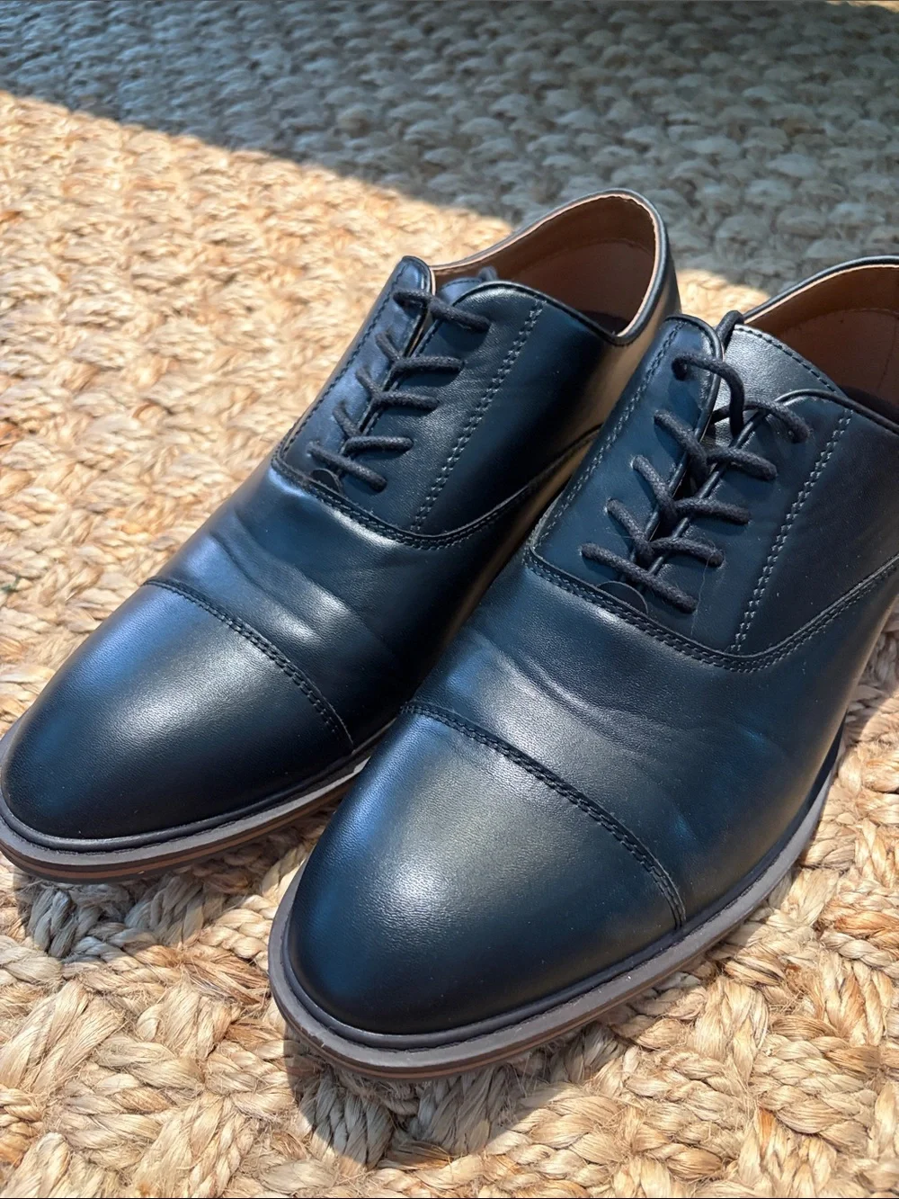 Goodfellow & Co Brandt Men’s Black Cap Toe Oxford Dress Shoes